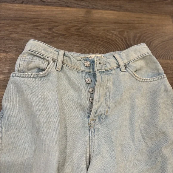 NWOT We The Free Westward Demi Jeans Raw Hem Cropped Denim Women’s 25 - Picture 4 of 9
